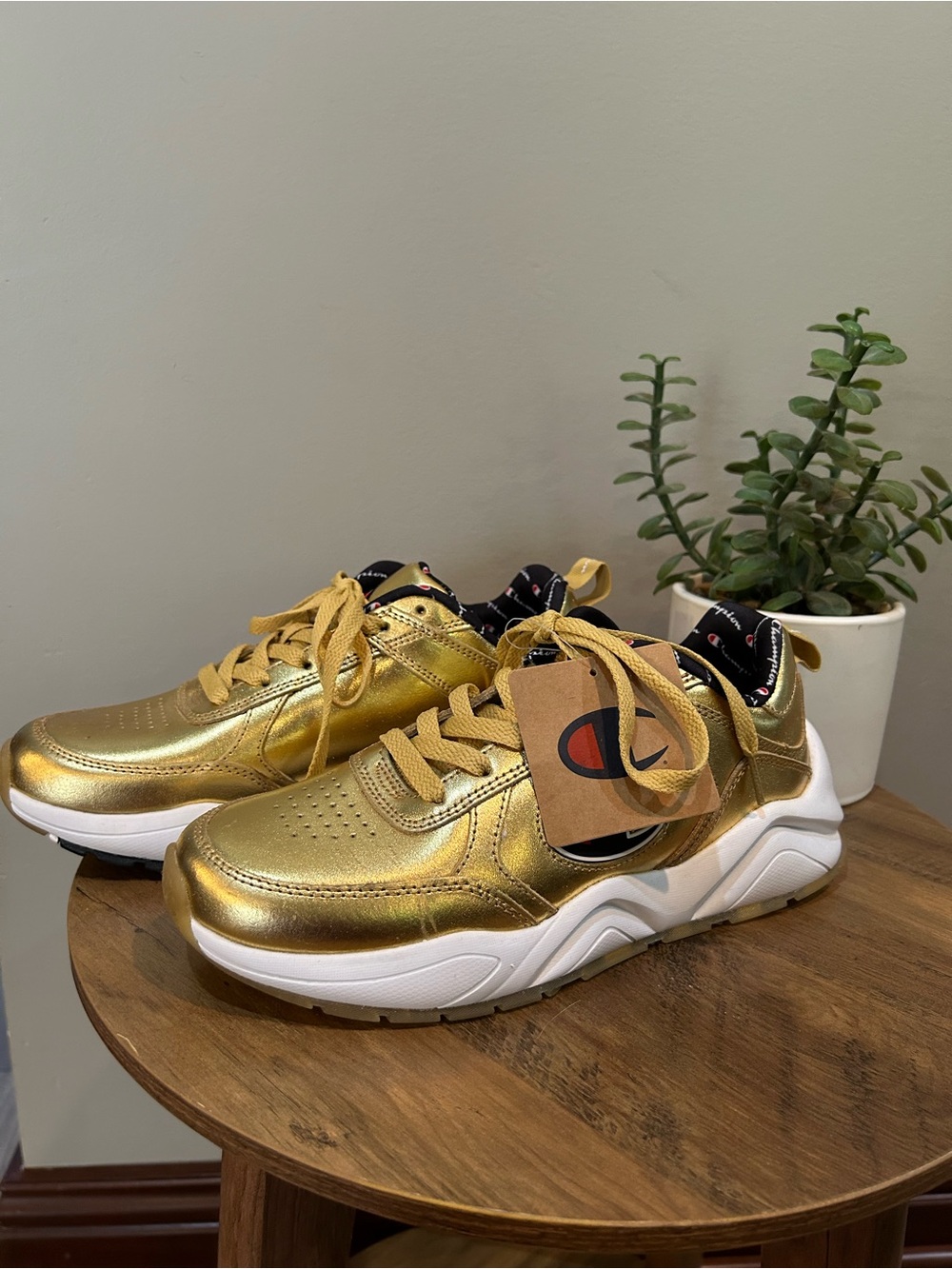 New Jersey Champion 93Eighteen Metallic Gold Sneakers Youth 7Y